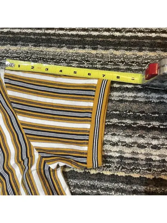 Brooks Brothers Polo Shirt Regent Mens Small Yellow Striped Button Down - Picture 5 of 7